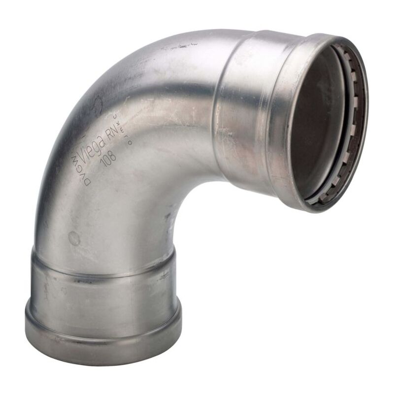Viega Sanpress Inox XL 482619 108 mm, 90 °, acier inoxydable, SC-Contur