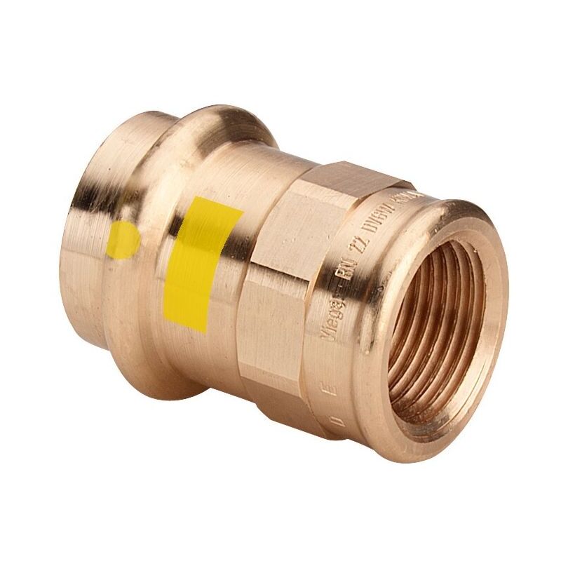 Viega Profipress G pièce de transition 346379 15 mm x Rp 2000 /2, bronze, SC-Contur, polygone