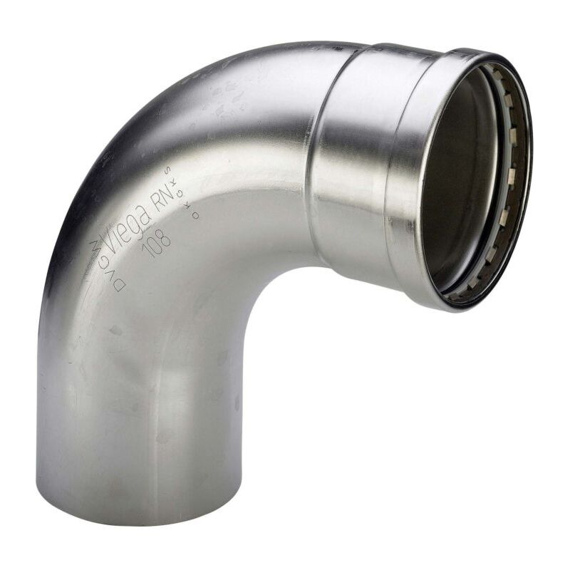 Viega Sanpress Inox XL 482633 88,9 mm, 90 °, acier inoxydable, SC-Contur