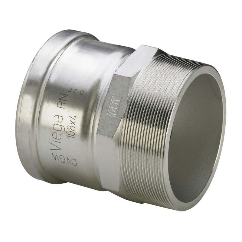Viega Sanpress Inox XL 482930 108 mm x R 4, acier inoxydable, polygone, SC-Contur