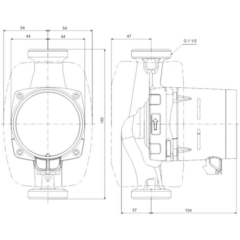 Grundfos Alpha1 25-60 pompe à chaleur 99160420 longueur 180 mm, PN 10, classe d&39efficacité A
