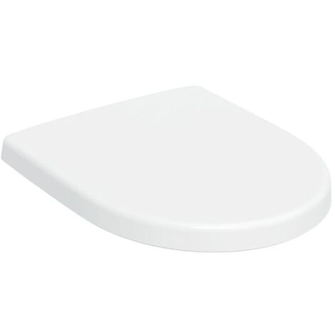 Geberit – Siège de WC abattant adulte blanc – Fixation par le haut – Charnières en métal – Surface lisse facile à nettoyer