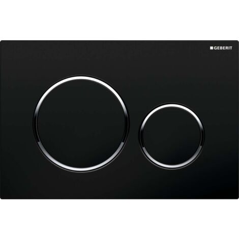Geberit Sigma 20 plaque de déclenchement 115882KM1 noir / chromé brillant