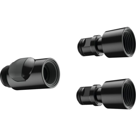 Hansgrohe – Raccord rapide 1/2 pouce – Plastique amovible léger – Connexion facile pour installations plomberie – Couleur noir (1/5)