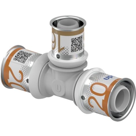 Té à sertir Uponor S-Press PLUS 1039950 20 x 16 x 20 mm, réduit, PPSU (1/2)