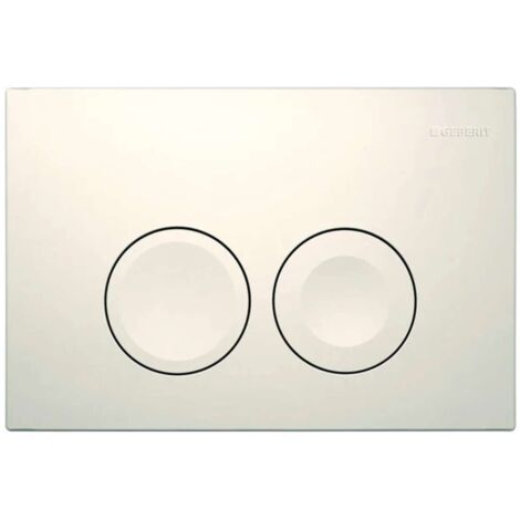 Geberit – Plaque de commande WC double touche – Plastique blanc – Dimensions 164 x 246 x 26 mm – Série Delta21