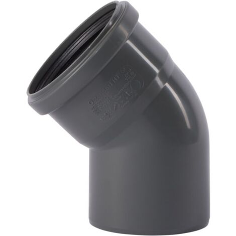 Coude HTsafe 174120 DN/OD 90° – Tube d'évacuation PVC insonorisé – Triple lèvre d'étanchéité – Paroi lisse RAL 7043 – Ostendorf