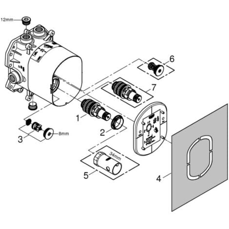 Grohe Rapido T Corps encastré 35500000 pour mitigeur themostatique