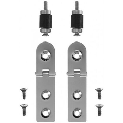 Duravit paire de charnières pour couvercle d&39urinoir Fizz 0061231000 sans amortisseur de fermeture, chromé