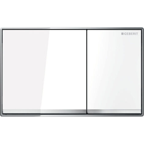 Geberit Plaque de déclenchement Omega 60 Square 115081SI1 Verre blanc, pour réservoirs Omega