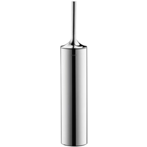 Duravit – Porte brosse à toilettes à poser noir mat – Fixation invisible – Design Philippe Starck – Dimensions 8x8x43,2cm – Finition chromée (1/6)