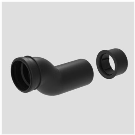 Sanit WC -Anschlussbogen 5893600000 etagiert de 50 mm, noir, DN 90/100 (1/2)