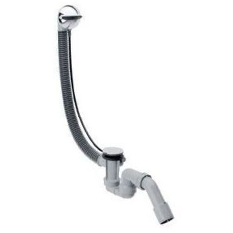 Hansgrohe – Ensemble complet vidage baignoire avec trop-plein flexible – Finition chrome – Capacité 81 l/min – Longueur câble 520 mm