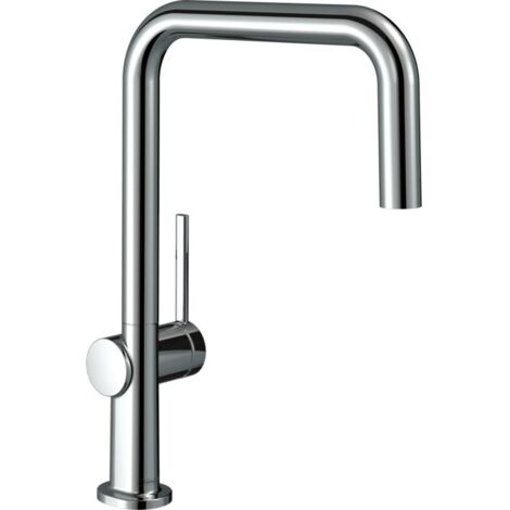 Hansgrohe – Mitigeur de cuisine 72806000 – Bec en U 220mm – Finition chromée – Jet puissant 8 l/min – Angle de rotation 360° - M54-U220