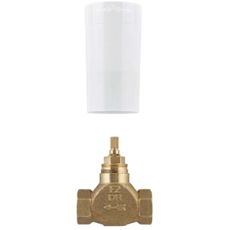 Grohe – Corps encastré de robinet d’arrêt DN 15 – Laiton DR non corrosif – Tête pré-montée – Filetage de raccord DN 15 – 29800000