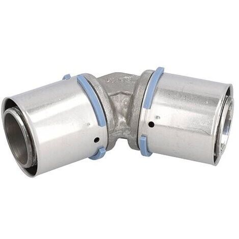 Angle de sertissage Uponor 1046913 45°, 40 x 40 mm, laiton étamé (1/3)