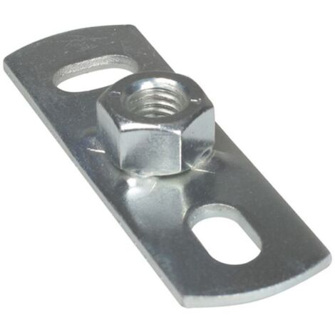 Plaque de base 8x8 mm – Acier galvanisé électrolytique – Fixation murale sécurisée – Trous de fixation allongés à 90° – Walraven