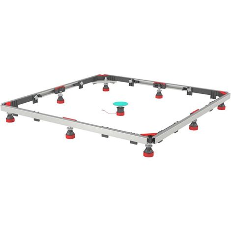 Le Sanitaire – Cadre de montage pour receveurs de douche 70x70 à 120x120 cm – Acier – Hauteur réglable jusqu'à 125 mm – Installation facile