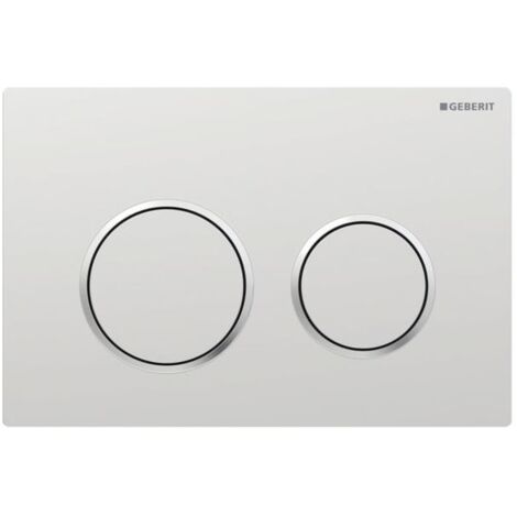 Plaque de commande WC Geberit Omega20 – Finition métal chrome mat – Actionnement haut ou avant – Compatible avec réservoirs Geberit Omega