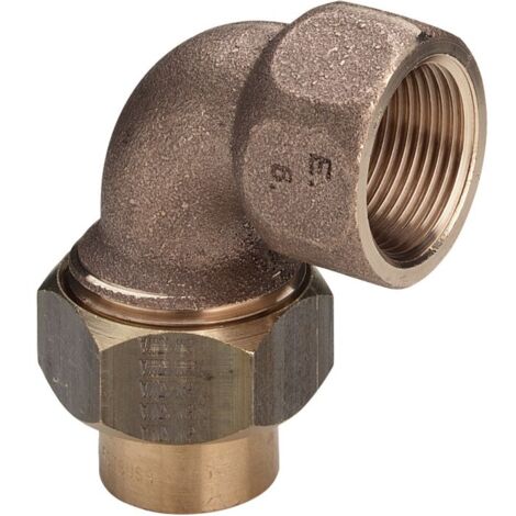 raccord coudé Viega 112295 28 mm x Rp 2000 , 90 degrés, bronze, joint conique, coudé (1/2)