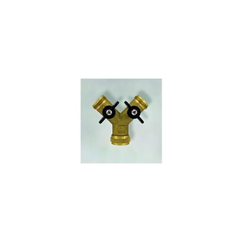 Fukana 2 voies distributeur pièce 53302 2000 &quotAG x 3/4&quot IG, laiton