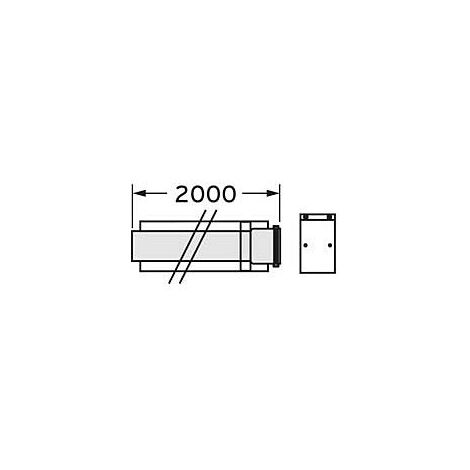 Vaillant extension 60/100 mm concentrique 2, 1930 m PP