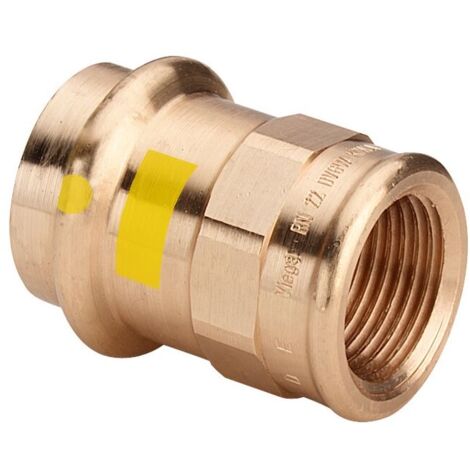 Viega Profipress G pièce de transition 346379 15 mm x Rp 2000 /2, bronze, SC-Contur, polygone