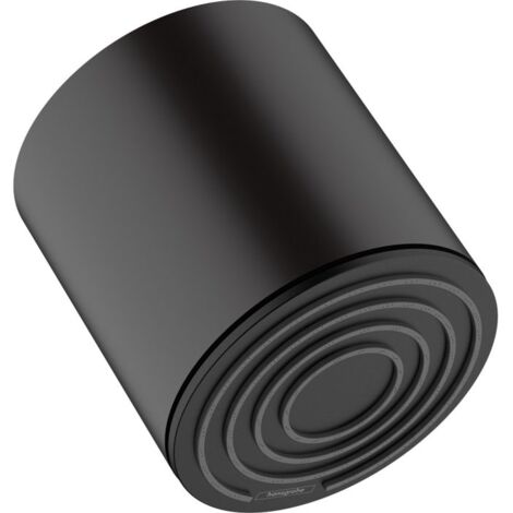 Hansgrohe – Pommeau de douche 105 mm – Jet PowderRain réglable – Finition noir mat – Raccord G 1/2 – 24130670