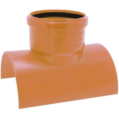 Raccord d'évacuation PVC – Embranchement à coller DN 160 x 110 x 90° – Matériau PVC-U – 2 serre-câbles inclus pour installation facile – Airfit