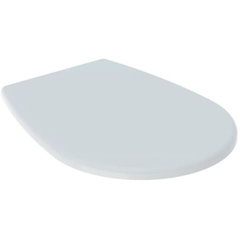 Geberit Renova WC siège 572165000 blanc , sans mécanisme de fermeture amortie, fixation par le bas, charnières en acier inoxydable (1/5)