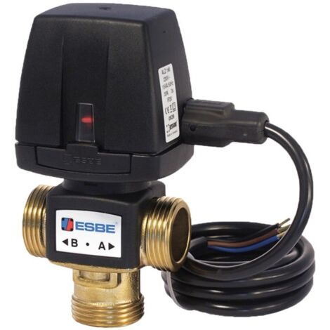 Vanne de zone 3 voies 43080300 DN 15 – Filetage G 3/4 – Kvs 3,5 pour systèmes de chauffage et climatisation – Installation conduites retour – Esbe