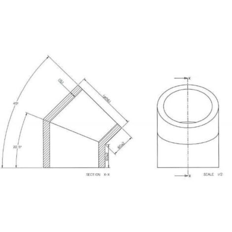 Coude KG DN 125 Inclinaison : 15° : : Commerce, Industrie Et Science