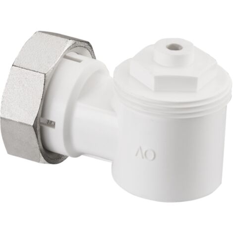 Adaptateur d'angle Oventrop M 30 x 1,5 des deux côtés, 35 mm, blanc 101 14 50 (1/3)