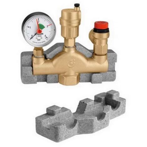 Caleffi – Groupe chaudière HEIZCAL 1 pouce IG avec isolation jusqu'à 50 kW – Branchement DN25 femelle laiton – Pression 3 bar – Température maximale 110 °C