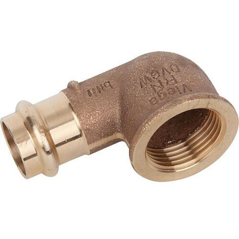 Viega Angle Sanpress 290931 12 mm x Rp 2000 / 2, 90 °, bronze ou bronze silicium, SC-Contur (1/2)