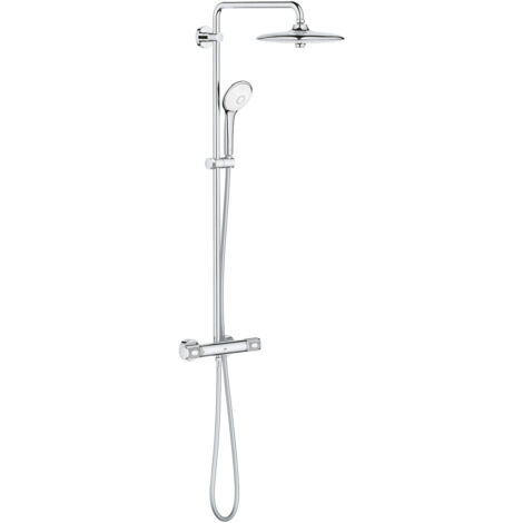 Grohe – Colonne de douche thermostatique Euphoria 260 – Douche de tête 260mm avec 3 jets – Flexible 1750mm – Système CoolTouch anti-brûlures