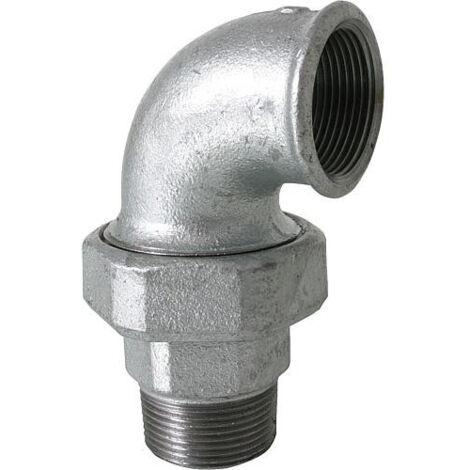 Raccord en fonte malleable galva Nr.98 Raccord a vis coude, conique fem/male diam. 1" (1/3)