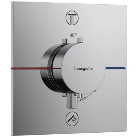 Hansgrohe – Mitigeur de douche encastré 15572000 – Finition chromée – Utilisation simultanée de 2 consommateurs – Débit 26 l/min à 3 bars (1/10)