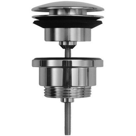 Duravit – Valve PUSH-OPEN chrome – Clapet 1 1/4' – Raccordement avec trop-plein – Dimensions 63 mm pour usage lavabo