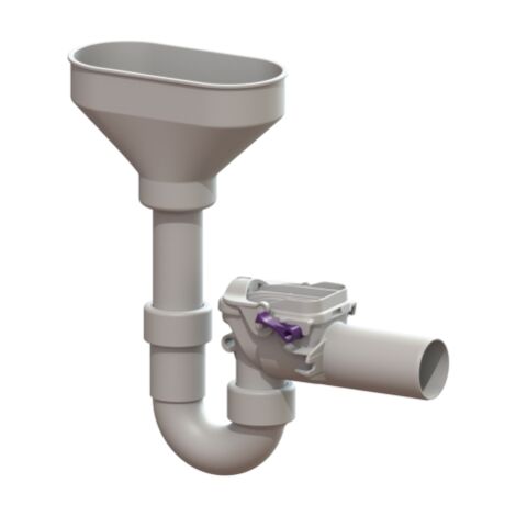 Kessel retour double serrure Staufix 73053 DN 50, avec siphon et entonnoir d&39entrée (1/3)