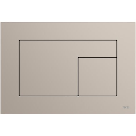 Plaque de commande WC TECEvelvet 9240733 pour double chasse, Beige Arizona / Greige (1/4)