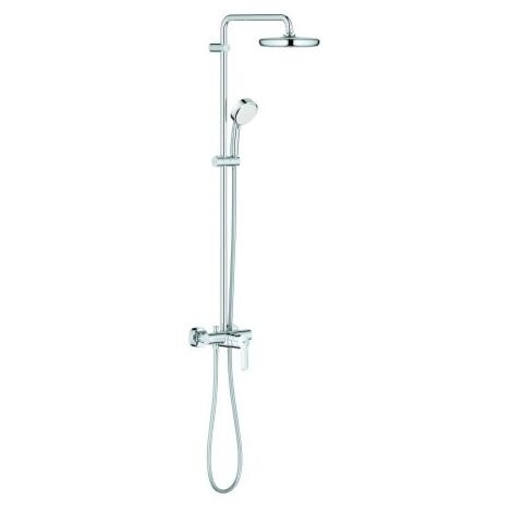 Grohe – Colonne de douche mécanique Tempesta 210 – Mitigeur mural – Douche de tête 210mm – 2 jets Rain et Jet – Finition chrome éclatant (1/10)