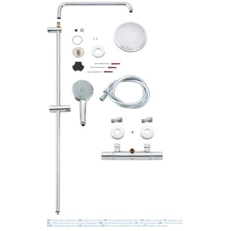 Grohe Euphoria System 180 colonne douche 27296001 chromé, et mitigeur thermostatique