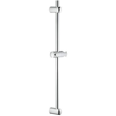 Barre de douche 60 cm en laiton chromé – Système GROHE QuickFix pour installation rapide – Support mural inclus – 27499000