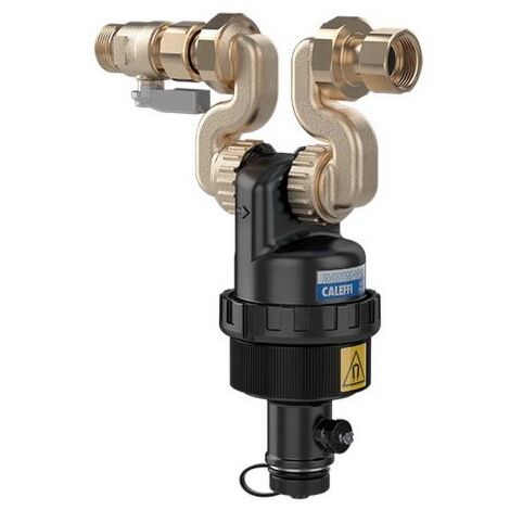 Caleffi Séparateur de boues Dirtmagslim 545455 côté système 3/4 "AGx côté chaudière 3/4" IG, avec aimant, pour Vaillant
