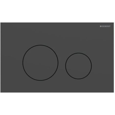 Plaque de déclenchement ronde Geberit 40 115628141 Ronde, noir mat / revêtement facile à nettoyer, pour double chasse, ronde (1/5)