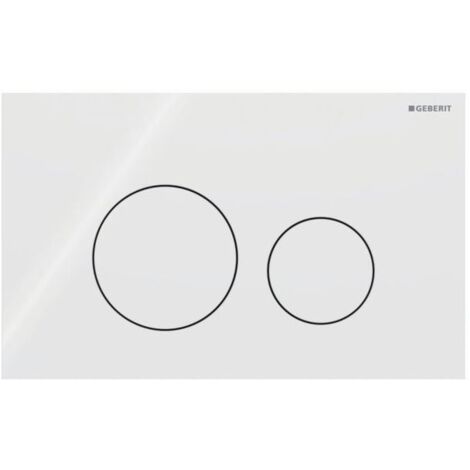 Plaque d&39actionnement ronde Sigma 40 Geberit 115628SI1 Ronde, blanc , pour double chasse, Ronde