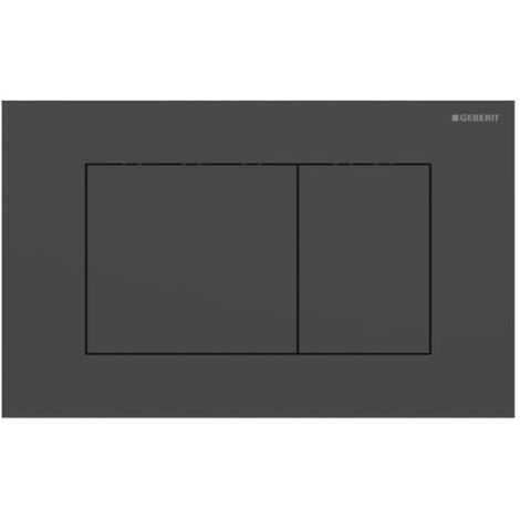 Geberit Sigma 40 Square Plaque de déclenchement 115629141 Square , noir mat / revêtement facile à nettoyer, pour double chasse (1/5)