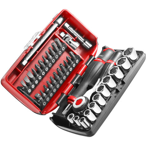 Ratsche-Schlüsselset 1/4'' Quadratisch 38 Werkzeuge FACOM R.360NANOPB