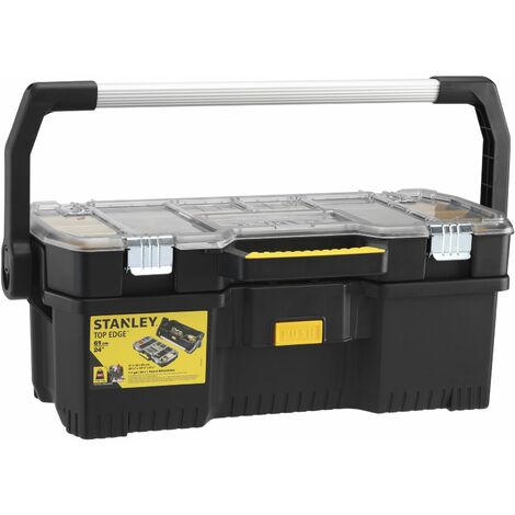 Stanley – Werkzeugtrage mit Organizeraufsatz 67 cm – Robustes Structural Foam-Design – Breite 33 cm – Tiefe 26 cm – Für Hartholz und Teak (1/5)